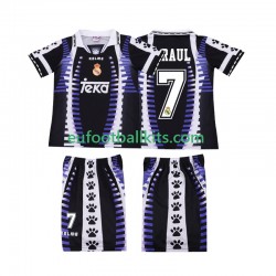 Real Madrid RAUL 7 Retro Third Football Shirts 1997 1998 Kids LS