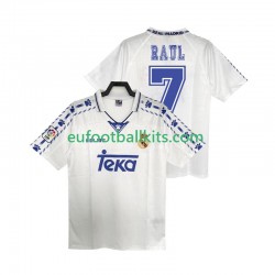 Real Madrid RAUL 7 Retro Home Football Shirts 1996 1997 Men LS