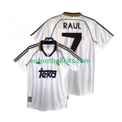 Real Madrid RAUL 7 Retro Home Football Shirts 1998 2000 Men LS
