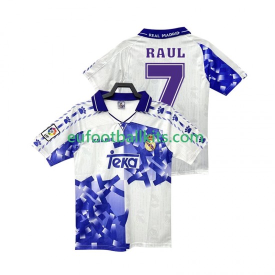 Real Madrid RAUL 7 Third Football Shirts Retro 1996 1997 Men LS