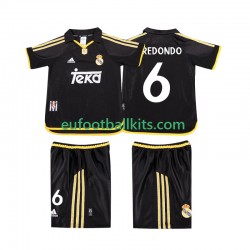 Real Madrid REDONDO 6 Retro Away Football Shirts 1999 2001 Kids LS