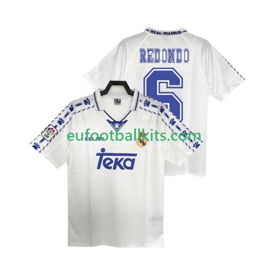 Real Madrid REDONDO 6 Retro Home Football Shirts 1996 1997 Men LS