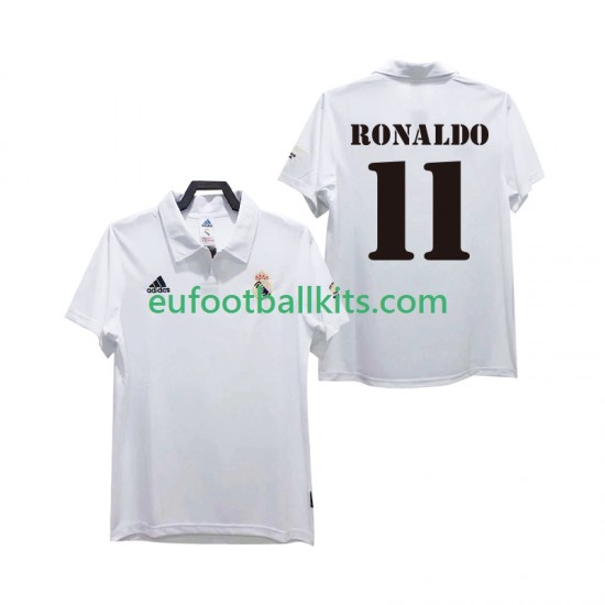 Real Madrid RONALDO 11 Retro Home Football Shirts 2002 2003 Men LS