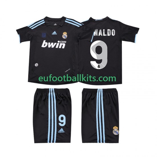 Real Madrid RONALDO 9 Retro Away Football Shirts 2009 2010 Kids LS