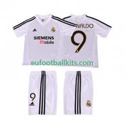 Real Madrid RONALDO 9 Retro Home Football Shirts 2004 20025 Kids LS