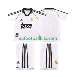 Real Madrid Retro Home Football Shirts 1998 2000 Kids LS