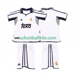 Real Madrid Retro Home Football Shirts 2001 2002 Kids LS