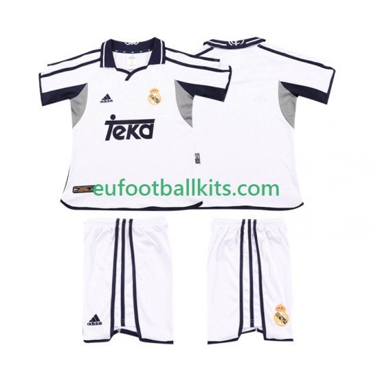 Real Madrid Retro Home Football Shirts 2001 2002 Kids LS