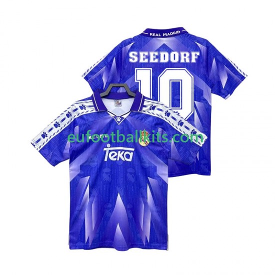 Real Madrid SEEDORF 10 Retro Away Football Shirts 1996 1997 Men LS