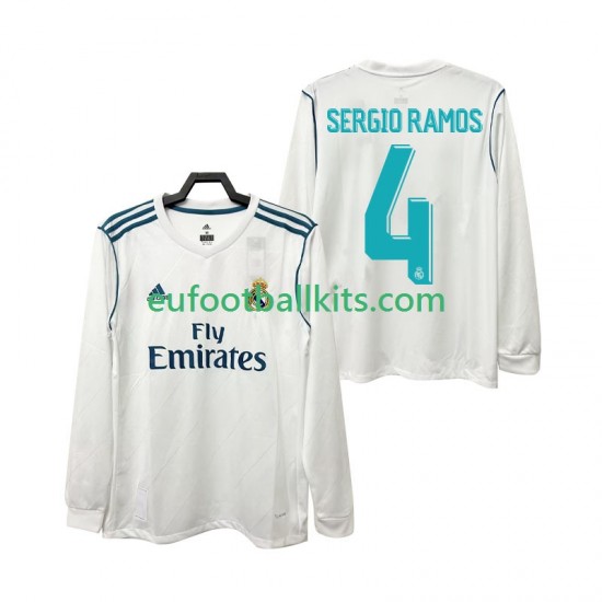 Real Madrid SERGIO RAMOS 4 Home Football Shirts Retro 2017 2018 Men SS