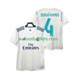 Real Madrid SERGIO RAMOS 4 Home Football Shirts Retro 2017 2018 Men LS