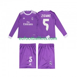 Real Madrid ZIDANE 5 Away Football Shirts Retro 2016 Kids SS