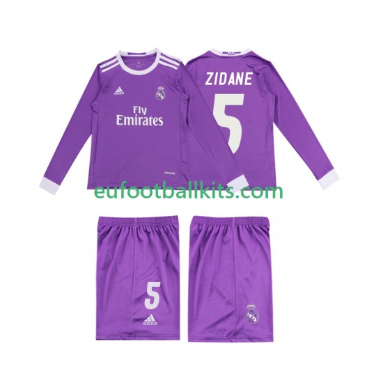 Real Madrid ZIDANE 5 Away Football Shirts Retro 2016 Kids SS