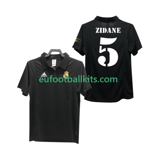 Real Madrid ZIDANE 5 Retro Away Football Shirts 2002 2003 Men LS