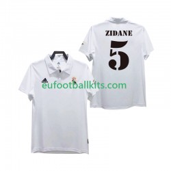 Real Madrid ZIDANE 5 Retro Home Football Shirts 2002 2003 Men LS