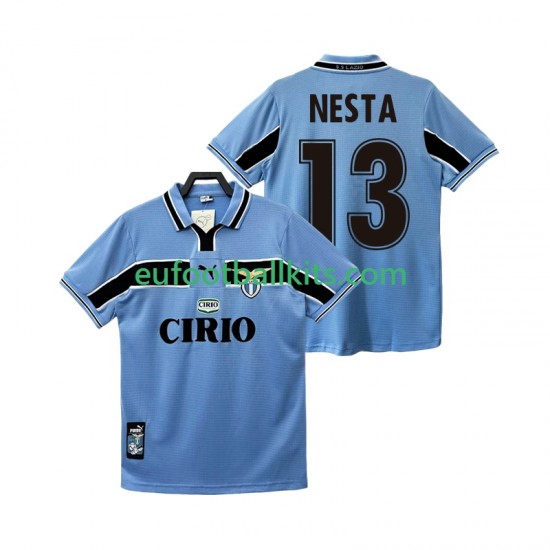SS Lazio NESTA 13 Retro Home Football Shirts 1998 1999 Men LS