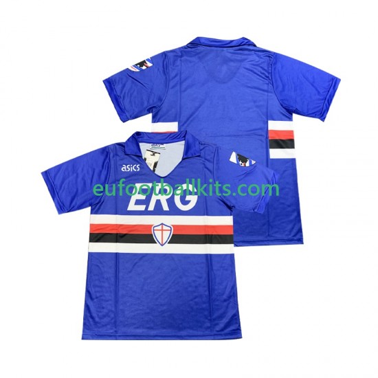 Sampdoria Retro Home Football Shirts 1990 1991 Men LS