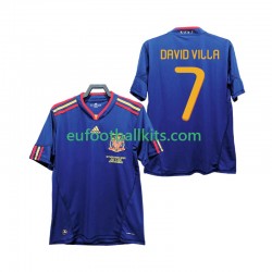 Spain DAVID VILLA 7 Retro Away Football Shirts 2010 Men LS
