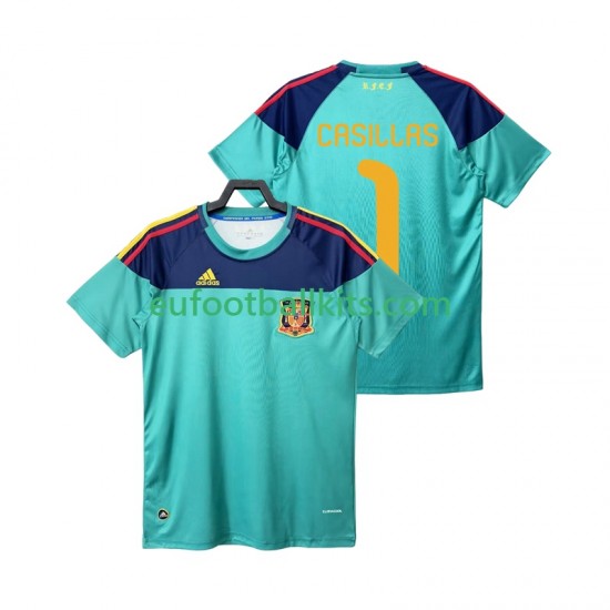 Spain Goalkeeper Casillas 1 Retro Home Football Shirts 2010 Men LS