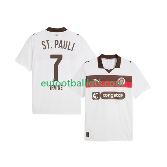 St. Pauli Jackson Irvine 7 Away Football Shirts 2025-2026 Men LS