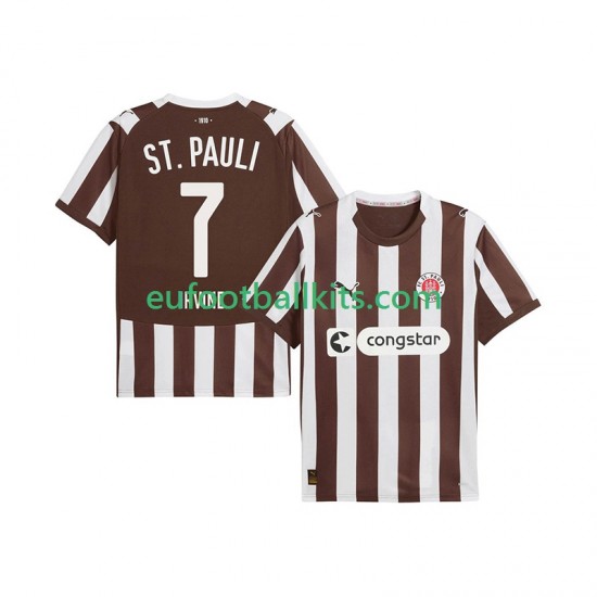 St. Pauli Jackson Irvine 7 Home Football Shirts 2025-2026 Men LS