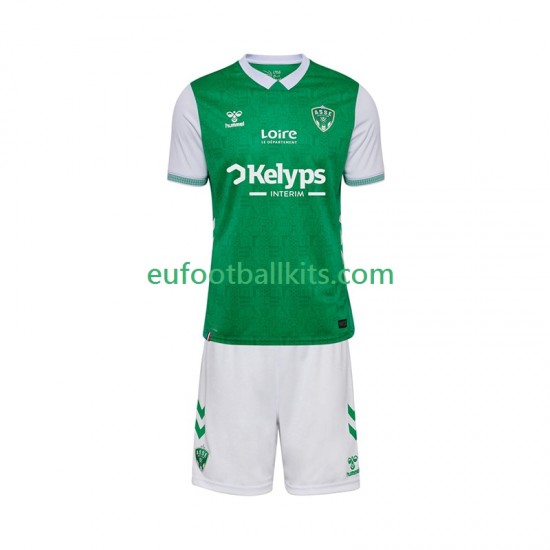 AS Saint-Etienne Home Football Shirts 2025-2026 Kids LS