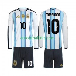 Argentina Maradona 10 Home Football Shirts World Cup 2026 Kids SS