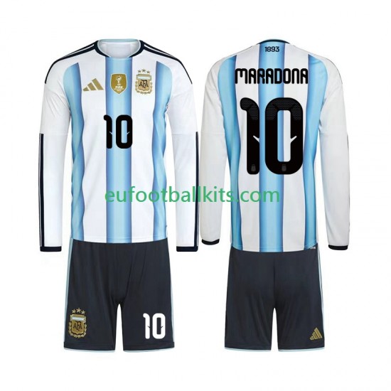 Argentina Maradona 10 Home Football Shirts World Cup 2026 Kids SS