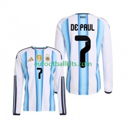 Argentina Rodrigo De Paul 7 Home Football Shirts World Cup 2026 Men SS
