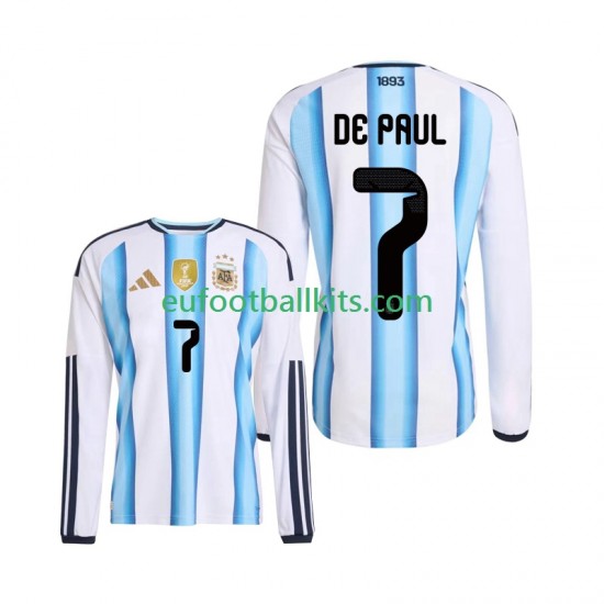 Argentina Rodrigo De Paul 7 Home Football Shirts World Cup 2026 Men SS