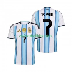 Argentina Rodrigo De Paul 7 Home Football Shirts World Cup 2026 Men LS