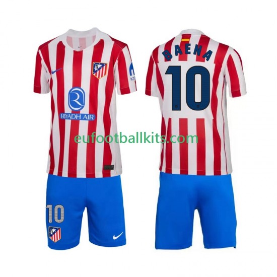 Atletico Madrid Alex Baena 10 Home Football Shirts 2025-2026 Kids LS