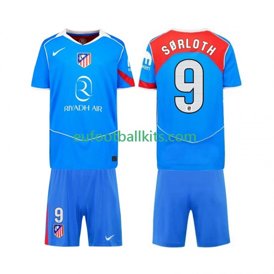 Atletico Madrid Alexander Sorloth 9 Third Football Shirts 2025-2026 Kids LS