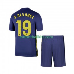 Atletico Madrid Julian Alvarez 19 Away Football Shirts 2025-2026 Kids LS