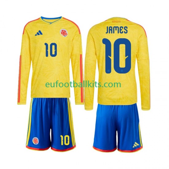 Colombia James Rodriguez 10 Home Football Shirts World Cup 2026 Kids SS