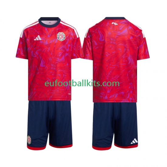 Costa Rica Home Football Shirts 2026 Kids LS