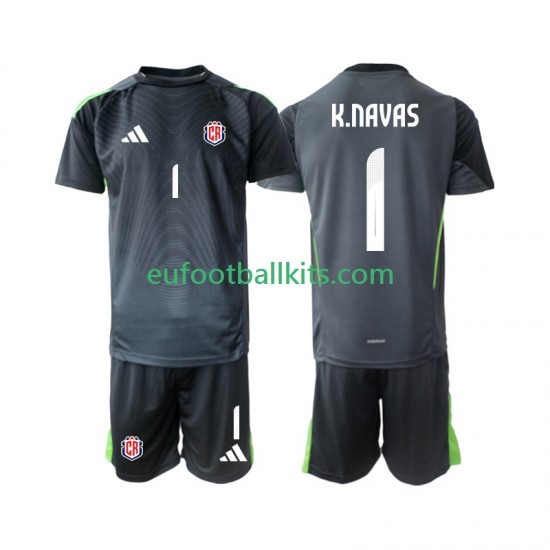 Costa Rica Goalkeeper Keylor Navas 1 Away Football Shirts 2025 Kids LS