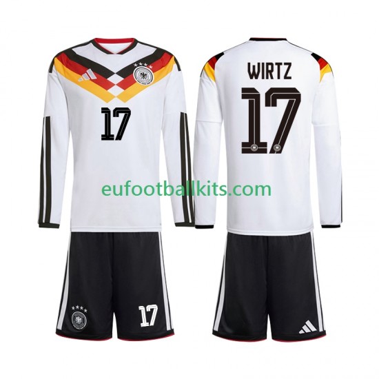 Germany Florian Wirtz 17 Home Football Shirts World Cup 2026 Kids SS