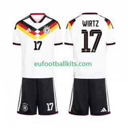 Germany Florian Wirtz 17 Home Football Shirts World Cup 2026 Kids LS