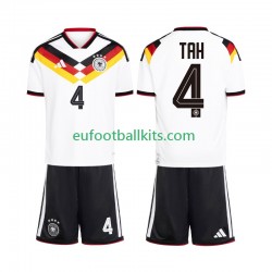 Germany Jonathan Tah 4 Home Football Shirts World Cup 2026 Kids LS