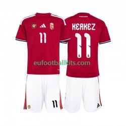 Hungary Kerkez 11 Home Football Shirts World Cup 2026 Kids LS