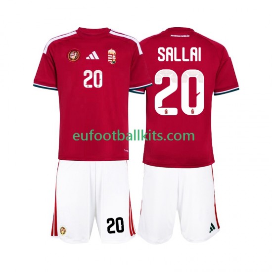 Hungary Sallai 20 Home Football Shirts World Cup 2026 Kids LS