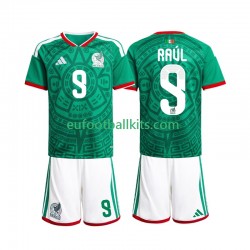 Mexico Raul Jimenez 9 Home Football Shirts World Cup 2026 Kids LS