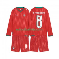 Portugal Bruno Fernandes 8 Home Football Shirts World Cup 2026 Kids SS