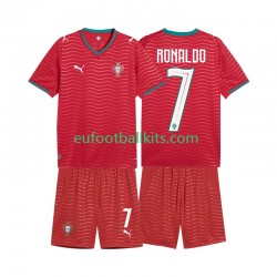 Portugal Cristiano Ronaldo 7 Home Football Shirts World Cup 2026 Kids LS