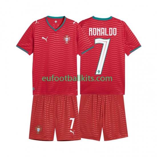 Portugal Cristiano Ronaldo 7 Home Football Shirts World Cup 2026 Kids LS