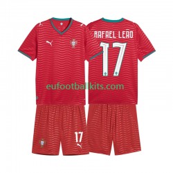 Portugal Rafael Leao 17 Home Football Shirts World Cup 2026 Kids LS
