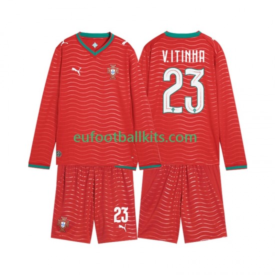 Portugal Vitinha 23 Home Football Shirts World Cup 2026 Kids SS