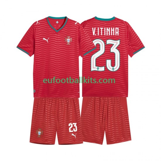 Portugal Vitinha 23 Home Football Shirts World Cup 2026 Kids LS