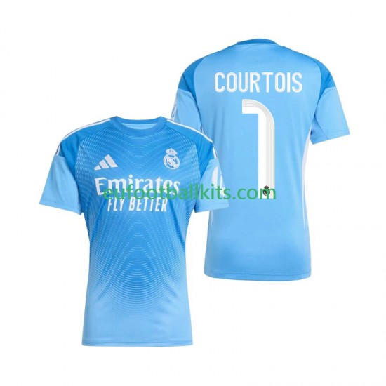 Real Madrid Goalkeeper Thibaut Courtois 1 Home Football Shirts 2025-2026 Men LS